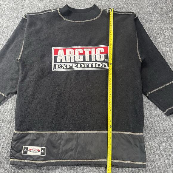 Vintage Arctic Expedition Pullover Fleece Embroidered Baggy Box Fit Size L - Picture 9 of 11
